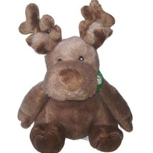 Bath & Body Works Reindeer Green Collar Stuffed Animal Holiday Moose Plush 2009